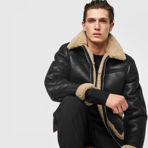 zara mens double faced jacket